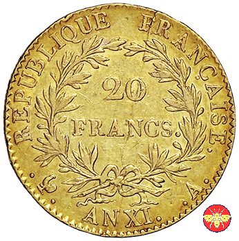 Napoleone I console 20 franchi  (Parigi)