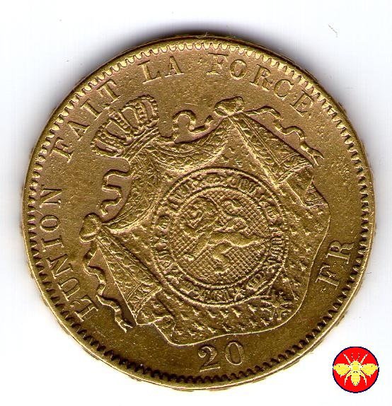 20 Franchi Leopoldo II 1866/1882 1878 (Bruxelles)