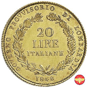 20 lire Governo Provvisorio di Lombardia 1848 1848 (Milano)