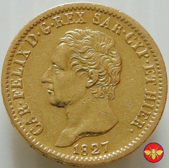 20 lire Marengo Carlo Felice 1827 (Torino)