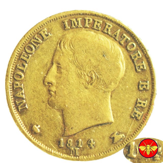 20 lire Napoleone I 1808/1814 1814 (Milano)