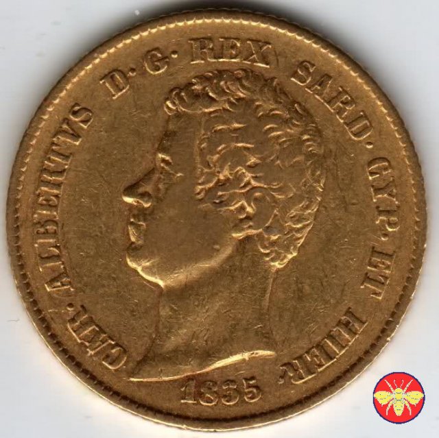 20 lire Regno di Sardegna Carlo Alberto 1835 (Genova)