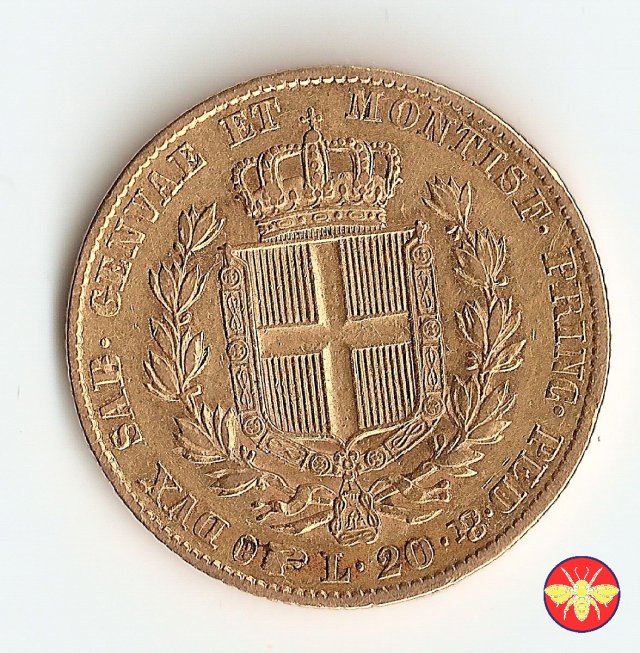 20 lire Regno di Sardegna Carlo Alberto 1838 (Torino)