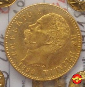 20 lire Umberto I 1879/1897 1890 (Roma)