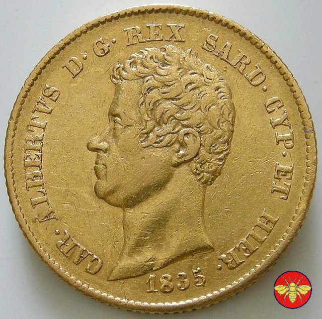 20 lire Regno di Sardegna Carlo Alberto 1835 (Genova)