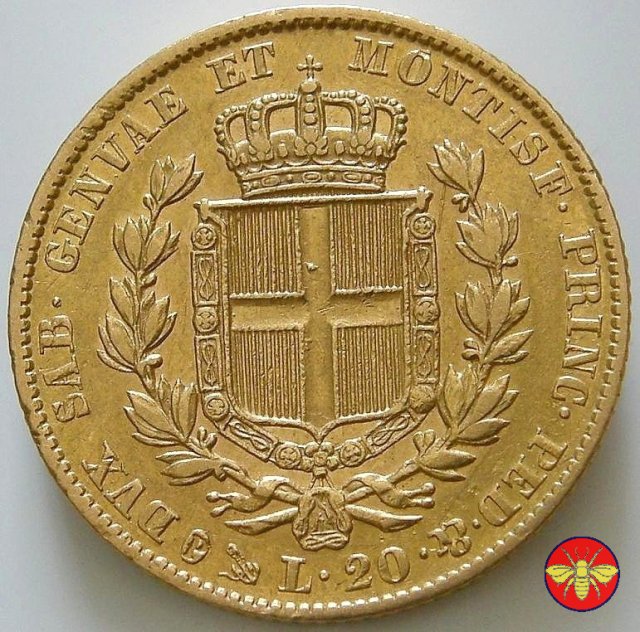 20 lire Regno di Sardegna Carlo Alberto 1838 (Genova)