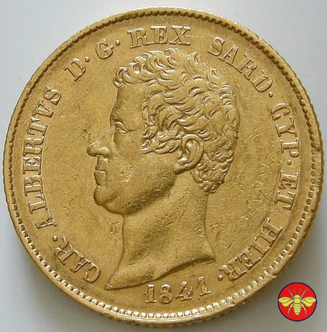 20 lire Regno di Sardegna Carlo Alberto 1841 (Genova)