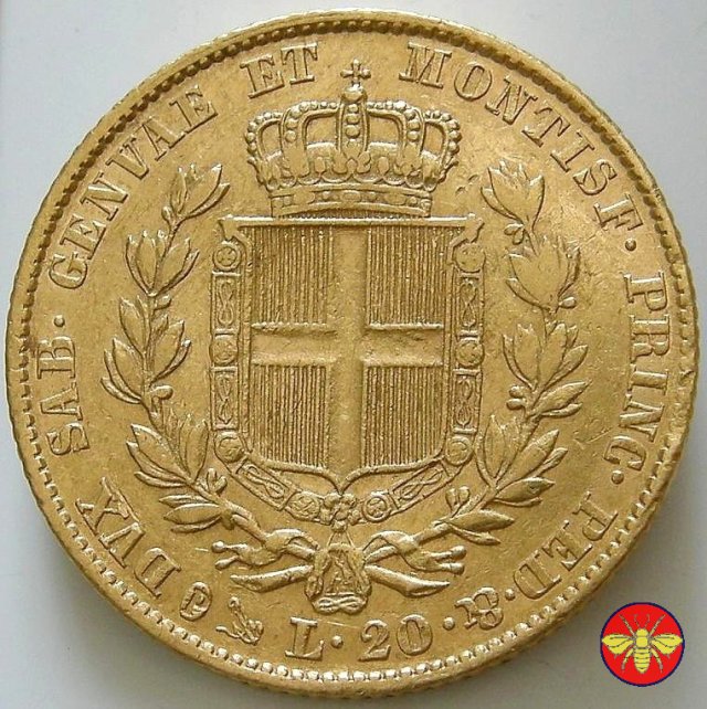 20 lire Regno di Sardegna Carlo Alberto 1841 (Genova)