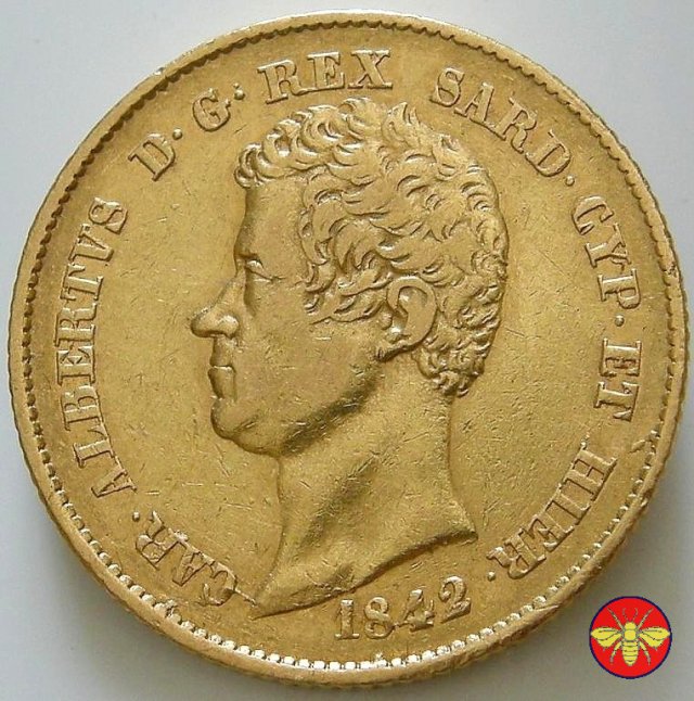 20 lire Regno di Sardegna Carlo Alberto 1842 (Genova)