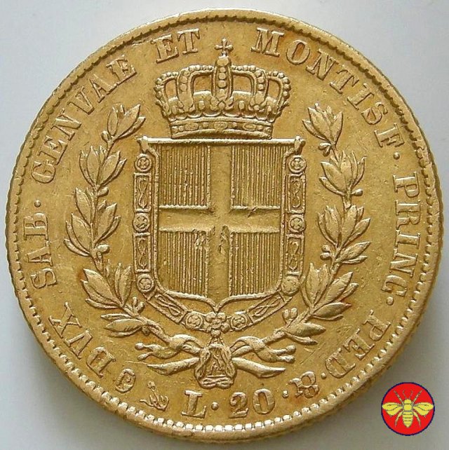 20 lire Regno di Sardegna Carlo Alberto 1842 (Genova)