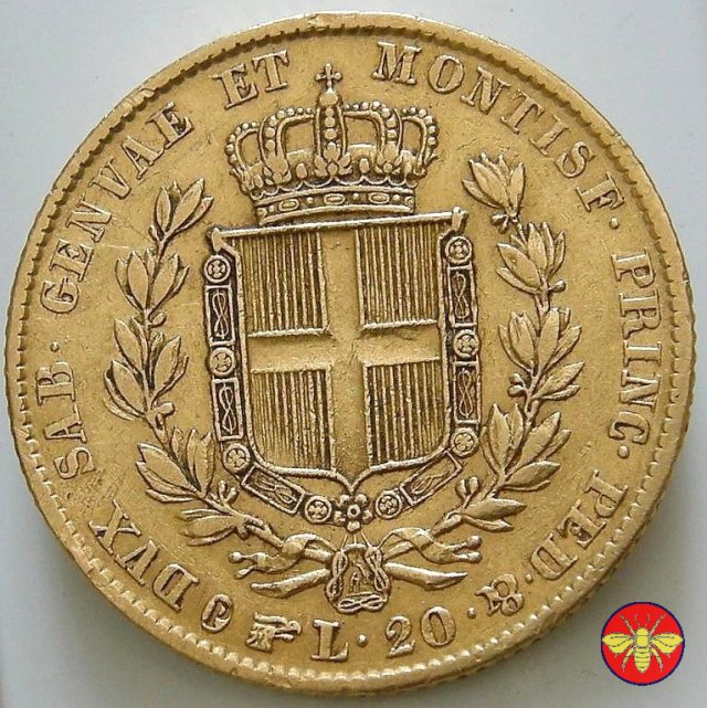 20 lire Regno di Sardegna Carlo Alberto 1847 (Torino)