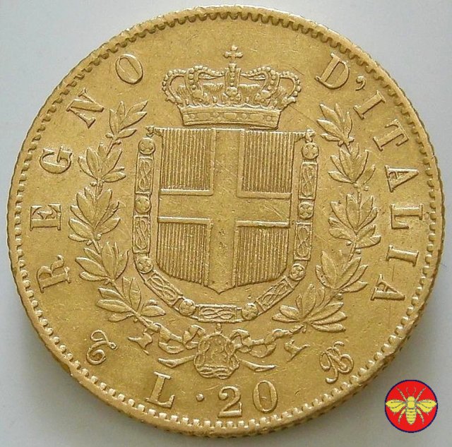 20 lire Vitt. Emanuele II Regno d'Italia 1861/78 1864 (Torino)
