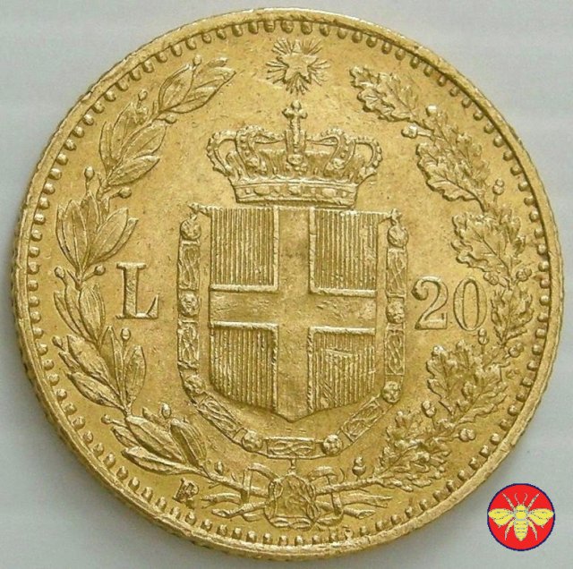 20 lire Umberto I 1879/1897 1880 (Roma)