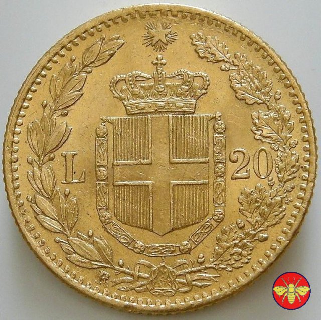 20 lire Umberto I 1879/1897 1881 (Roma)