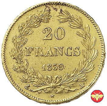 Francia 20 Franchi Luigi Filippo 1832/1848 1839 (Parigi)