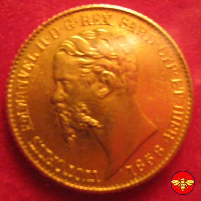 20 lire Vitt. Emanuele II Re di Sardegna 1850/1861 1858