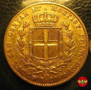 20 lire Regno di Sardegna Carlo Alberto 1834 (Torino)