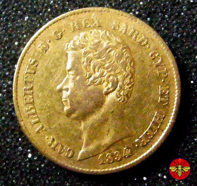 20 lire Regno di Sardegna Carlo Alberto 1834 (Genova)