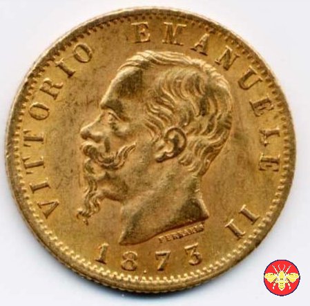 20 lire Vitt. Emanuele II Regno d'Italia 1861/78 1873 (Milano)