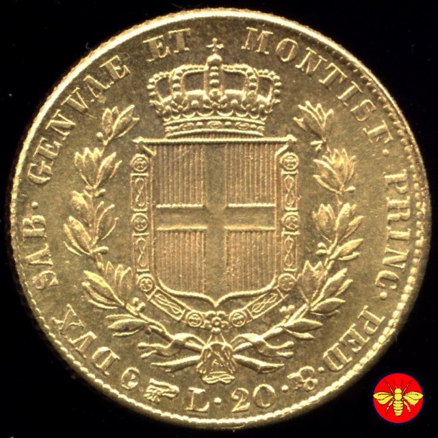 20 lire Regno di Sardegna Carlo Alberto 1841 (Torino)