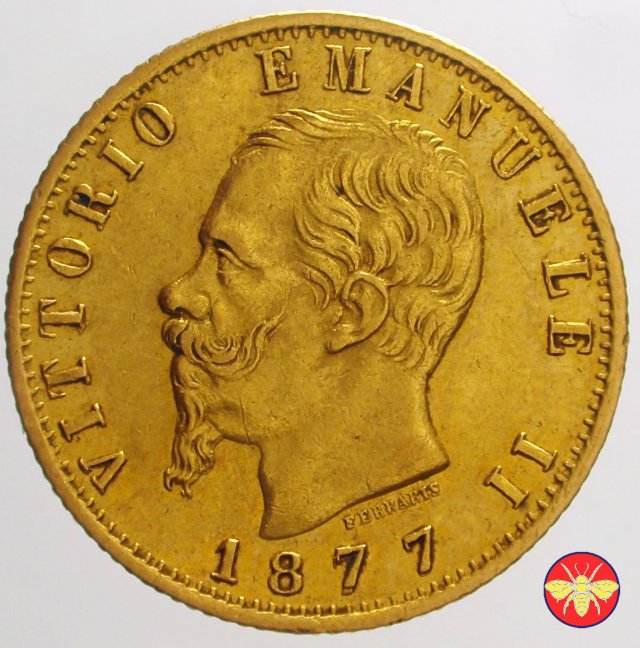 20 lire Vitt. Emanuele II Regno d'Italia 1861/78 1877 (Roma)