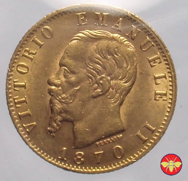 20 lire Vitt. Emanuele II Regno d'Italia 1861/78 1870 (Torino)