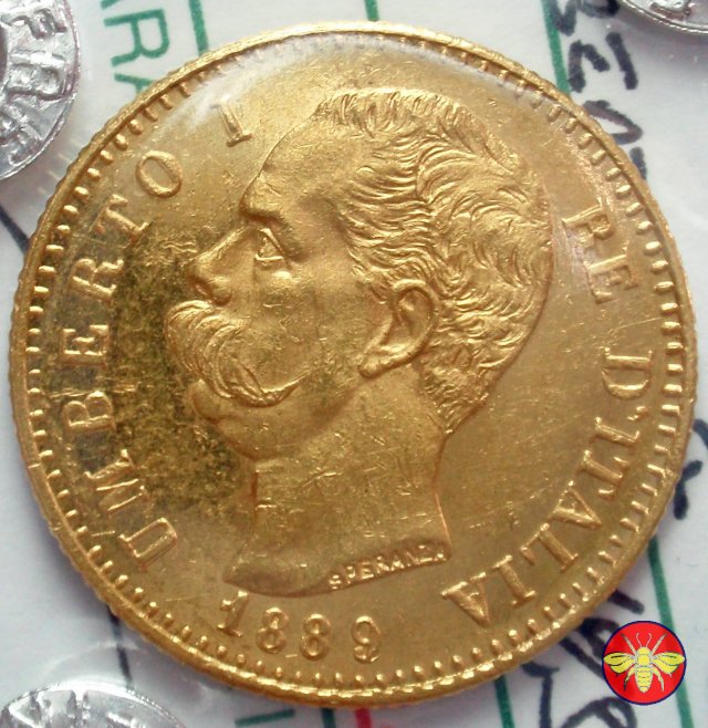 20 lire Umberto I 1879/1897 1889 (Roma)