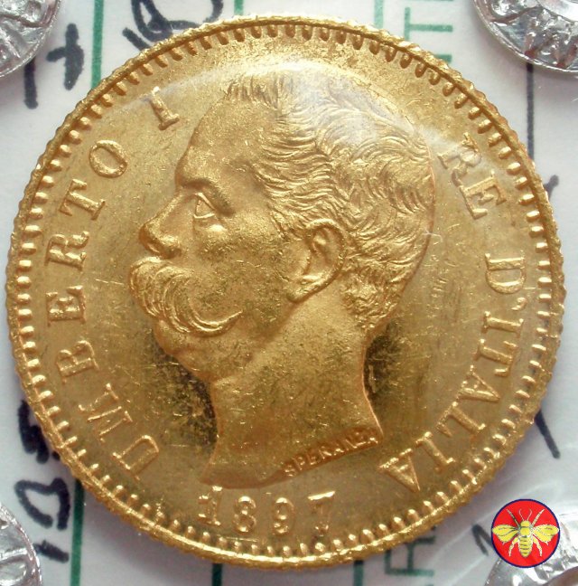 20 lire Umberto I 1879/1897 1897 (Roma)