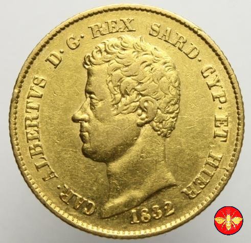 20 lire Regno di Sardegna Carlo Alberto 1832 (Genova)