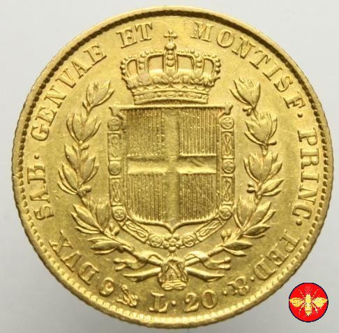 20 lire Regno di Sardegna Carlo Alberto 1832 (Genova)