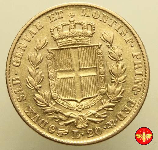 20 lire Regno di Sardegna Carlo Alberto 1832 (Torino)