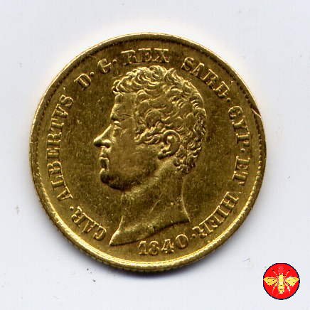 20 lire Regno di Sardegna Carlo Alberto 1840 (Genova)