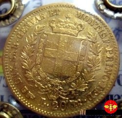 20 lire Vitt. Emanuele II Re di Sardegna 1850/1861 1856 (Torino)