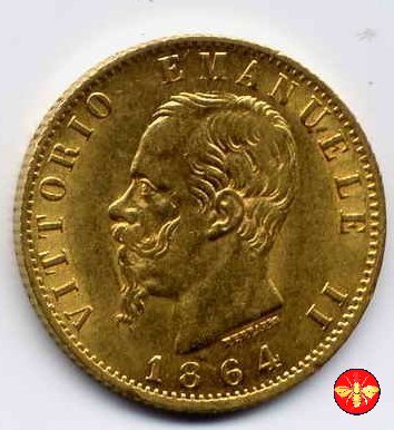 20 lire Vitt. Emanuele II Regno d'Italia 1861/78 1864 (Torino)