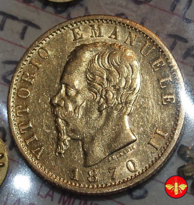 20 lire Vitt. Emanuele II Regno d'Italia 1861/78 1870 (Roma)