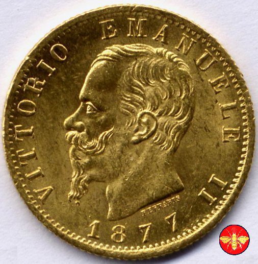 20 lire Vitt. Emanuele II Regno d'Italia 1861/78 1877 (Roma)