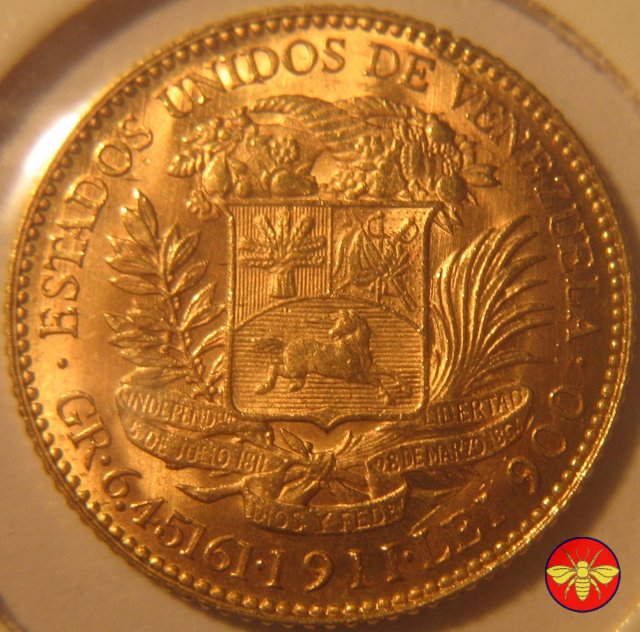 20 Bolivares 1911 (Parigi)