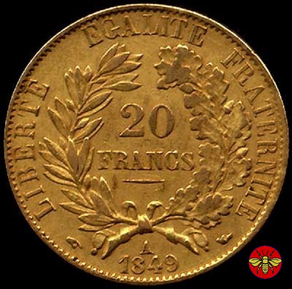 20 Franchi Seconda Repubblica Francese 1849/51 1849 (Parigi)