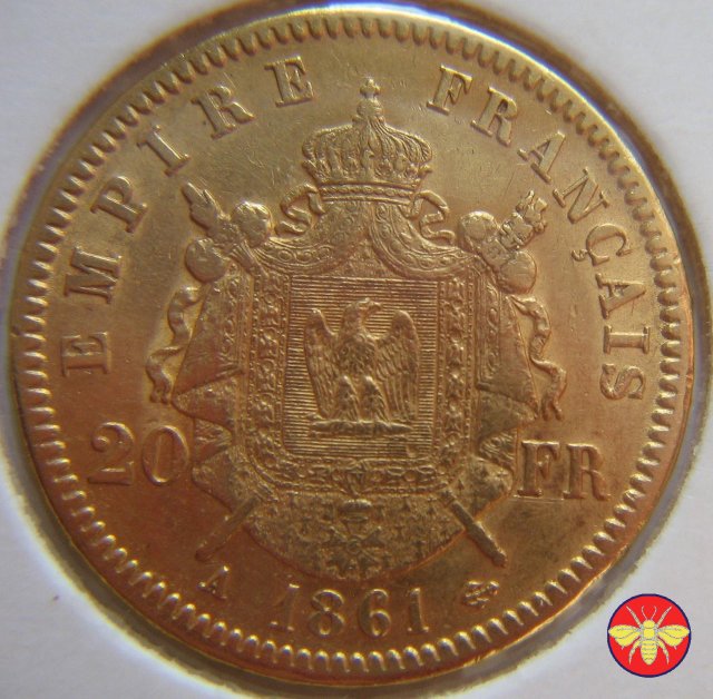 20 Franchi Napoleone III 1861/1870 1861 (Parigi)