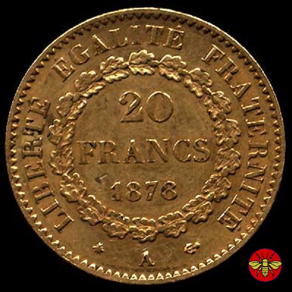 20 Franchi terza Repubblica Francese 1871/98 1878 (Parigi)