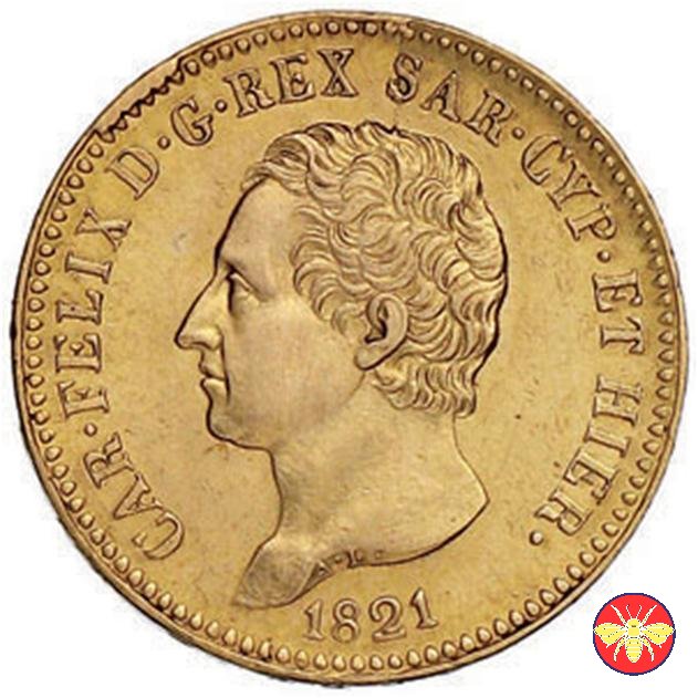 20 lire Marengo Carlo Felice 1821 (Torino)