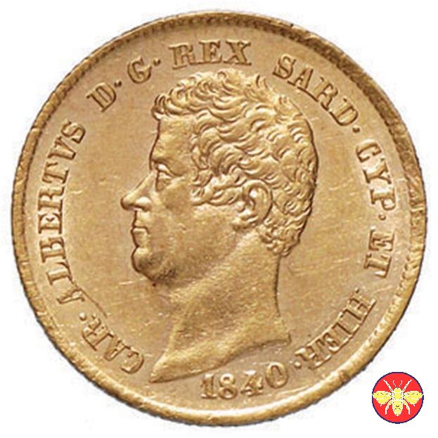 20 lire Regno di Sardegna Carlo Alberto 1840 (Genova)