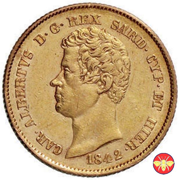 20 lire Regno di Sardegna Carlo Alberto 1842 (Genova)