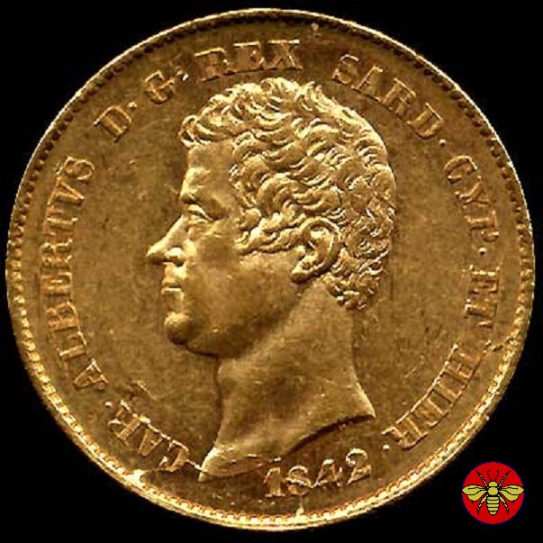 20 lire Regno di Sardegna Carlo Alberto 1842 (Genova)