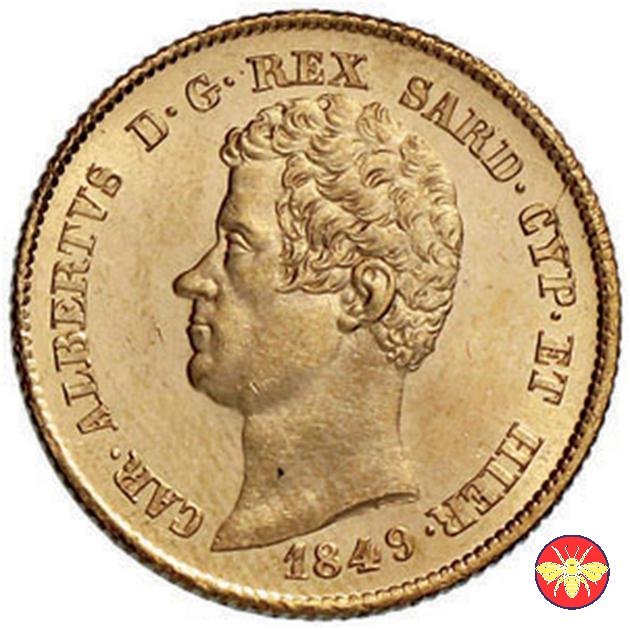 20 lire Regno di Sardegna Carlo Alberto 1849 (Genova)