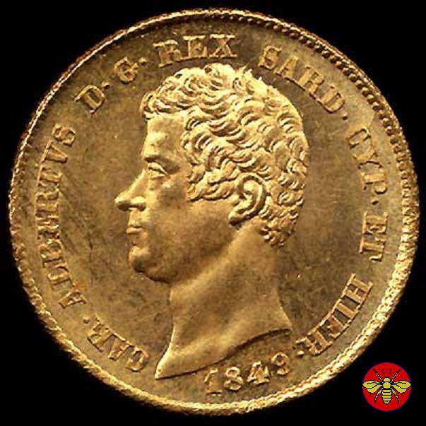 20 lire Regno di Sardegna Carlo Alberto 1849 (Genova)