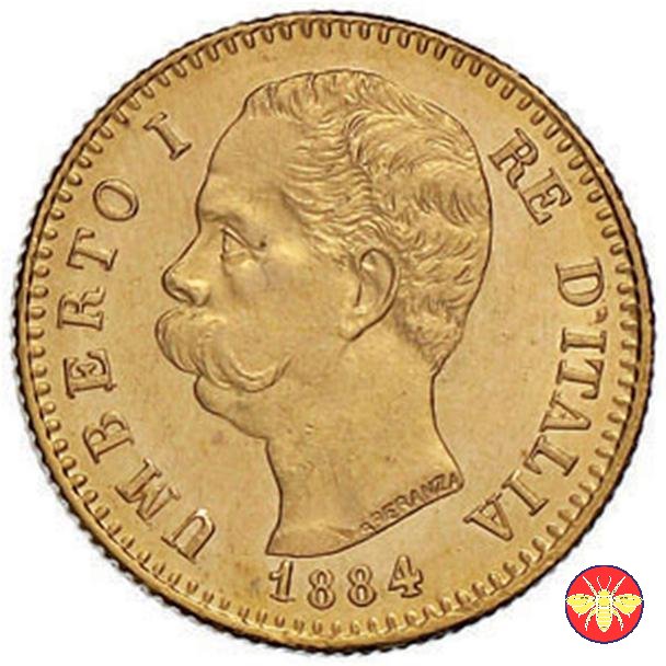 20 lire Umberto I 1879/1897 1884 (Roma)