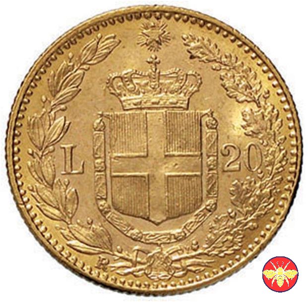 20 lire Umberto I 1879/1897 1889 (Roma)
