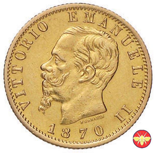 20 lire Vitt. Emanuele II Regno d'Italia 1861/78 1870 (Roma)