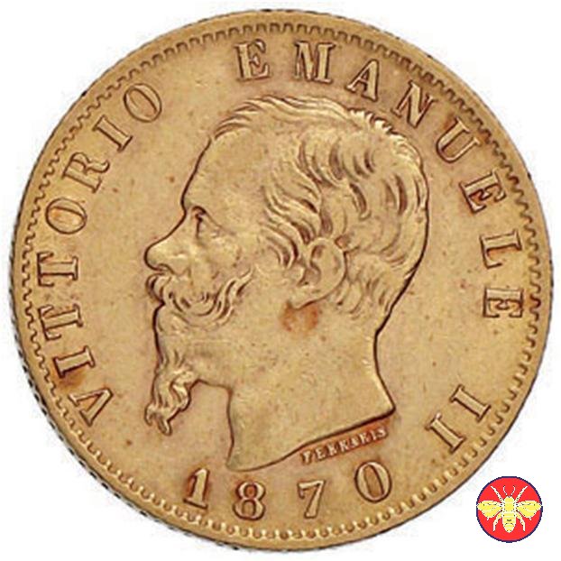 20 lire Vitt. Emanuele II Regno d'Italia 1861/78 1870 (Torino)